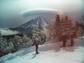 富士天神山からの富士山笠雲