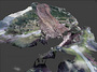 国土地理院ドローンヘリ映像から、阿蘇大橋近くの３次元地形図を生成してみる…。