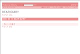 DEAR DIARY